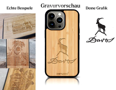 INDIVIDUELL iPhone 15 Pro Bambus-Kunststoff